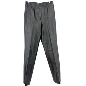 MIXT Leather Pants Womens 8 Black High Waist Straight Leg Lined 90's Y2K